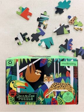 Mudpuppy Glow-in-the-Dark Jungle Puzzle — 100 pc, Ages 5+